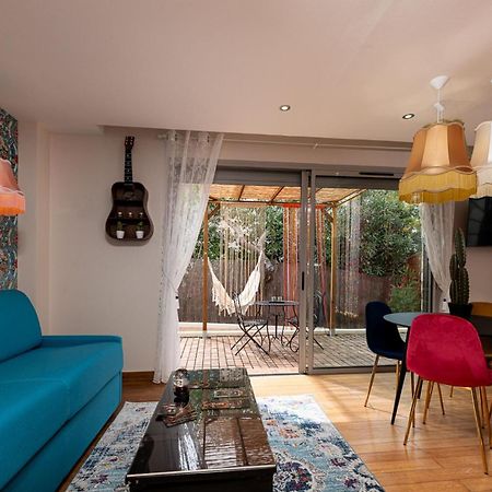 Studio Terrasse La Roulotte Du Tzigane Mandara Beach Antibes Juan-Les-Pins Exterior photo